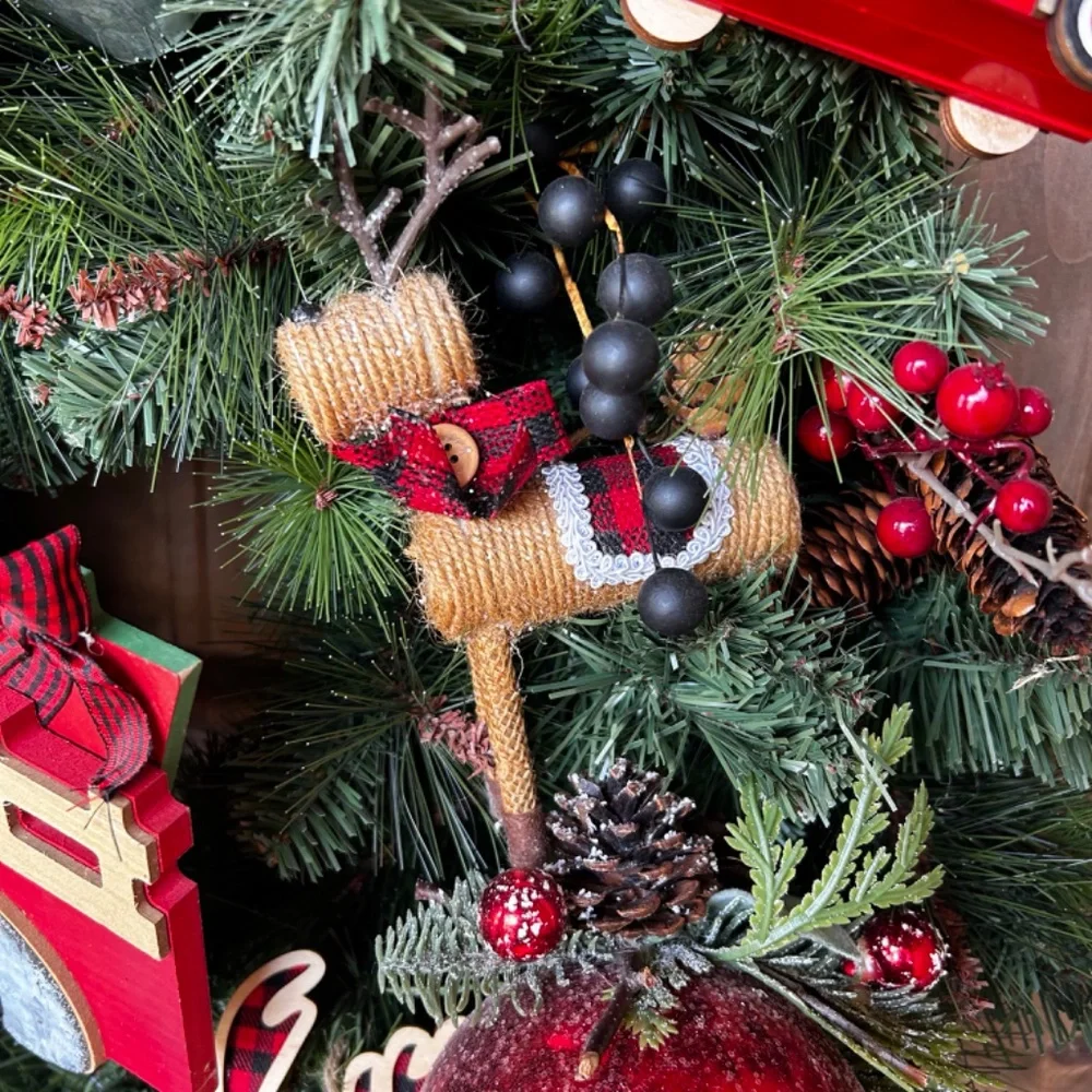 Decorated Christmas Wreath.